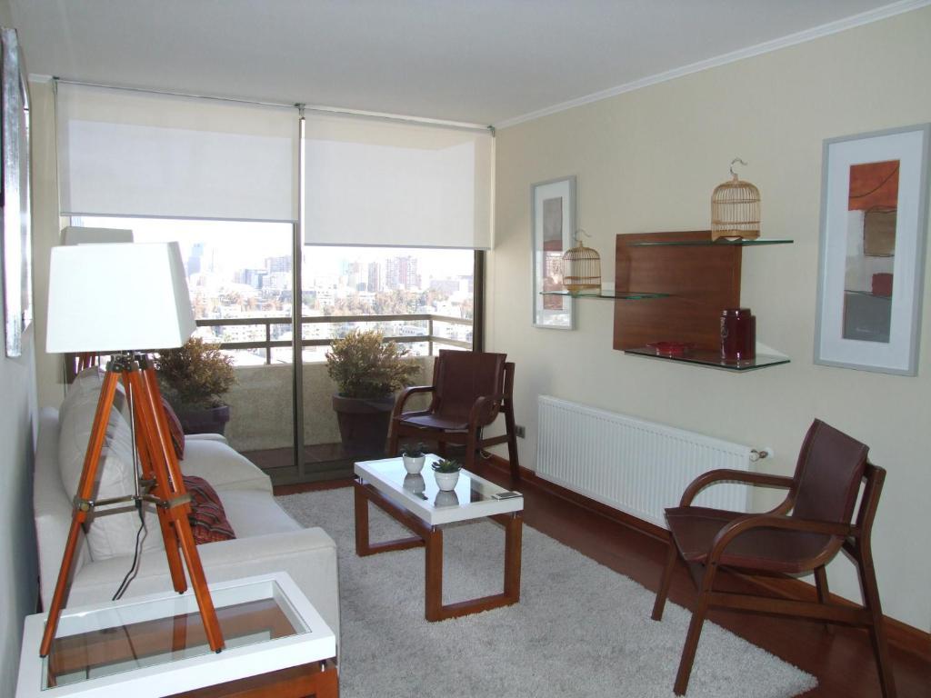 Bellavista Departamento Amoblado Appartamento Santiago del Cile Camera foto